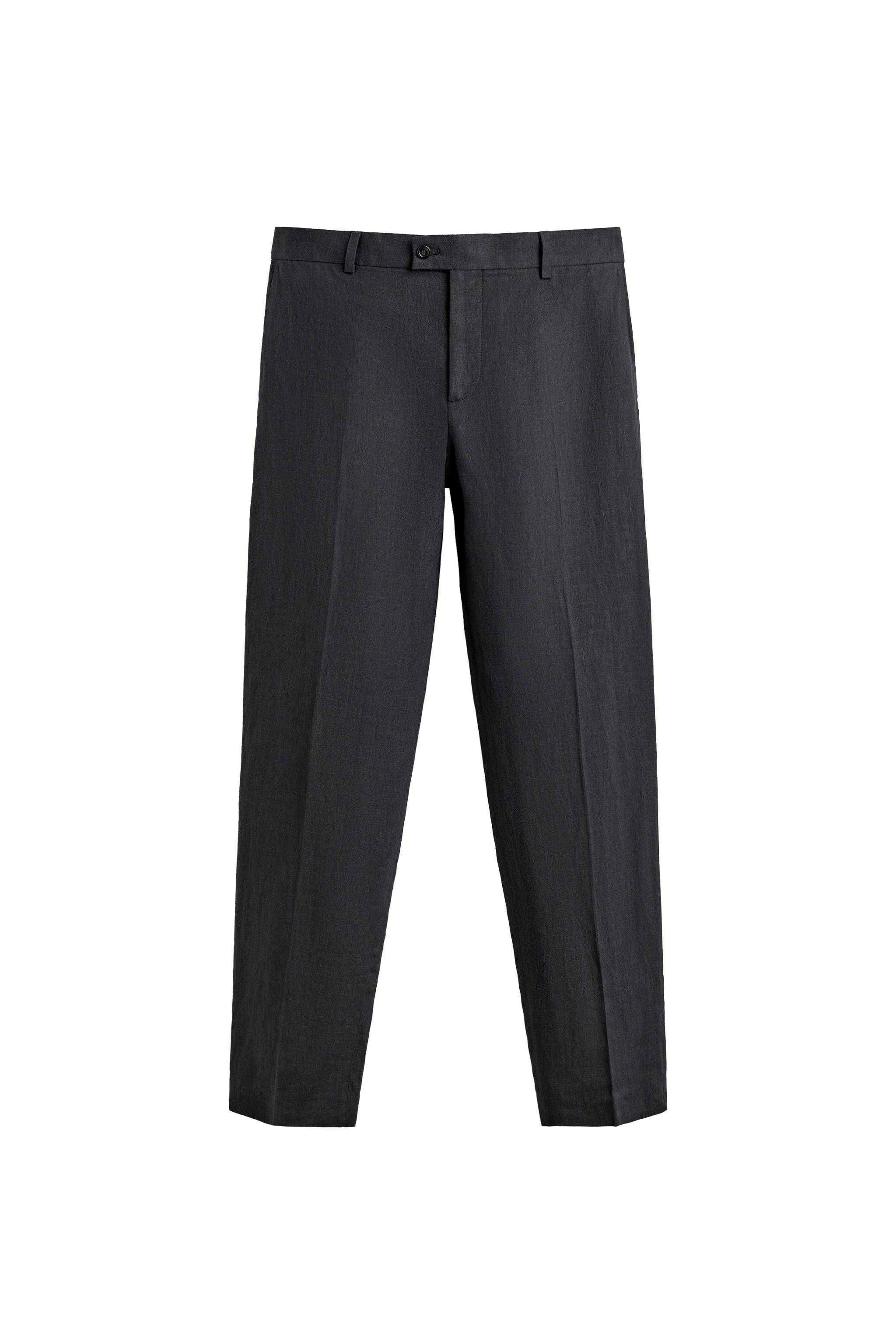 PANTALON REGULAR FIT DE COSTUME 100% LIN